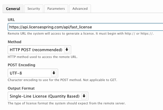 Filling License Generation Fields