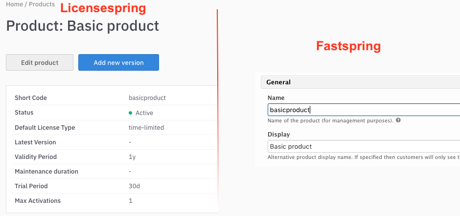 Inputting Product Name