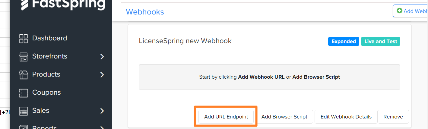 Add Webhook URL Endpoint